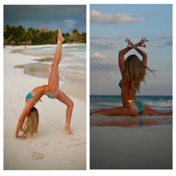 High Waist Cut Out Boho Aztec Luxe Bikini - Picture 7 of 8